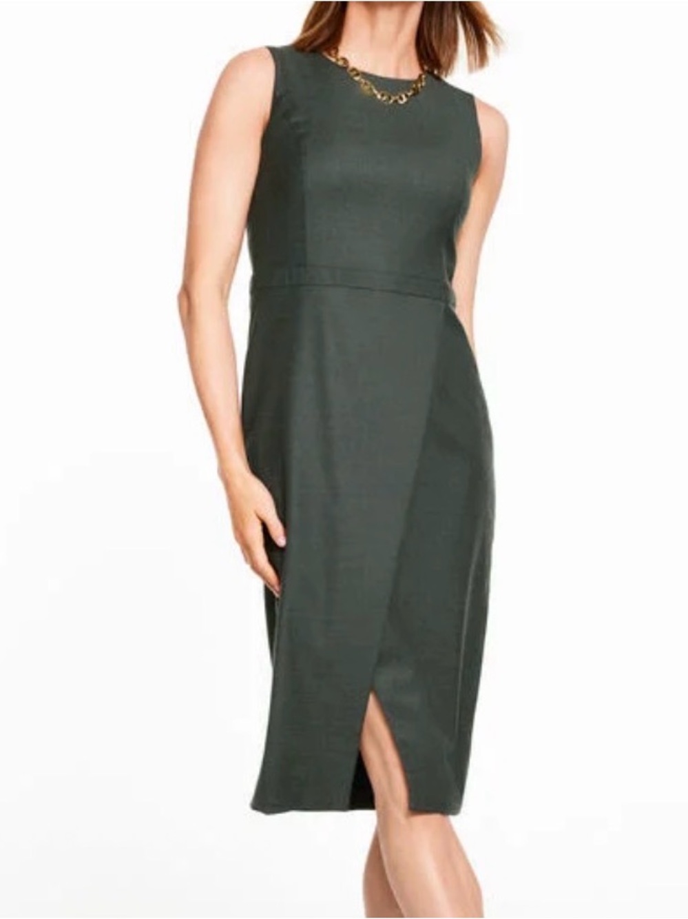 NWT. TALBOTS MARROTTO  LUXE ITALIAN FLANNEL SHEATH DRESS